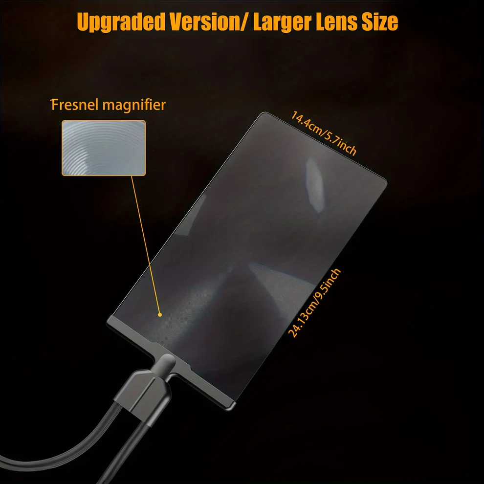 Desktop Magnifier with Flexible Gooseneck and Weighted Non-Slip Base, 100mm Lens