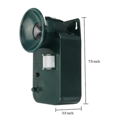 Ultrasonic Animal Repeller with Motion Sensor and Adjustable Frequency, Battery Operated
