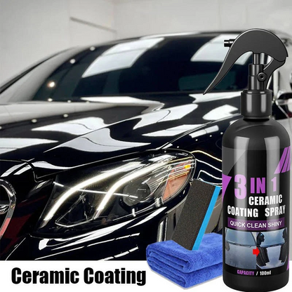 Nano Ceramic Car Coating with Hydrophobic Protection and UV Defense, Up to 12-Month Gloss