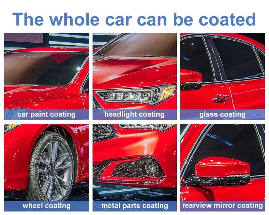 Car Ceramic Coating with 12-Month Hydrophobic Protection and Microfiber Towel Zolana