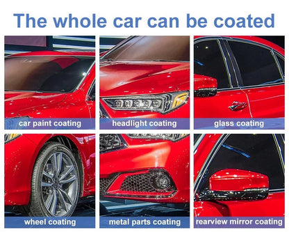 Car Ceramic Coating with 12-Month Hydrophobic Protection and Microfiber Towel Zolana