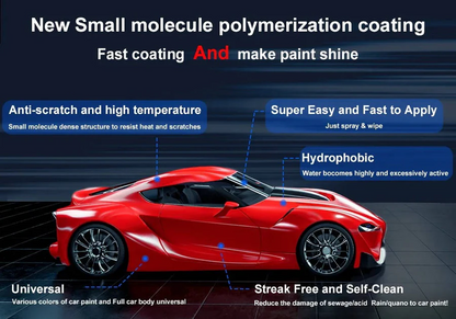 Nano Ceramic Car Coating with Hydrophobic Protection and UV Defense, Up to 12-Month Gloss