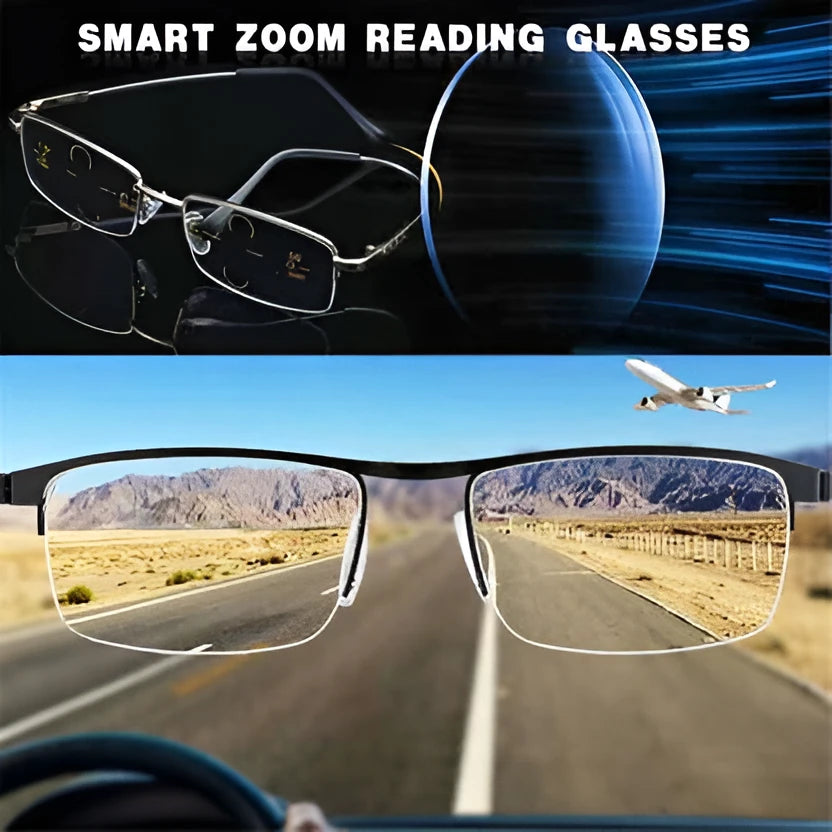 Progressive Photochromic Glasses with Blue-Light Filter and Lightweight Black Frame Zolana