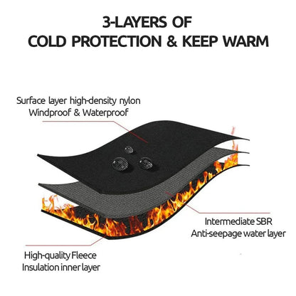 Touchscreen Winter Gloves with Fleece Lining and Anti-Slip Palm, Zippered Elastic Cuff Zolana