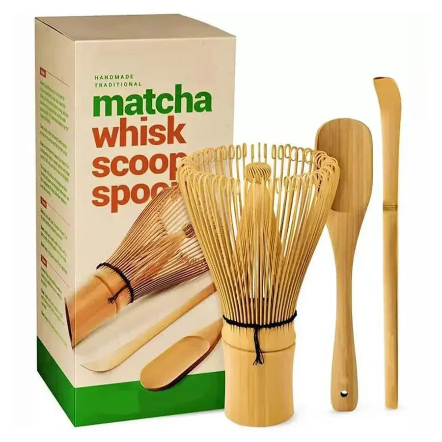 Matcha Tea Set with Bamboo Whisk and Ceramic Bowl, Handcrafted Beginner Gift Zolana