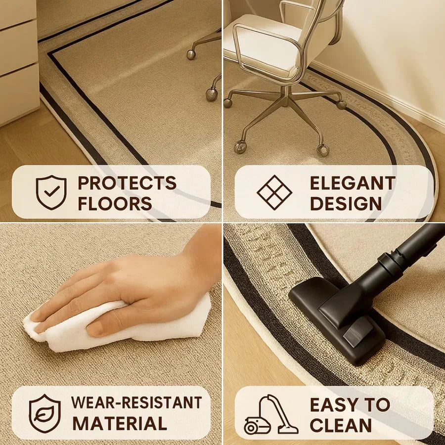 Chair Mat for Hardwood Floors with Non-Slip Backing and Low-Profile Short Pile Zolana