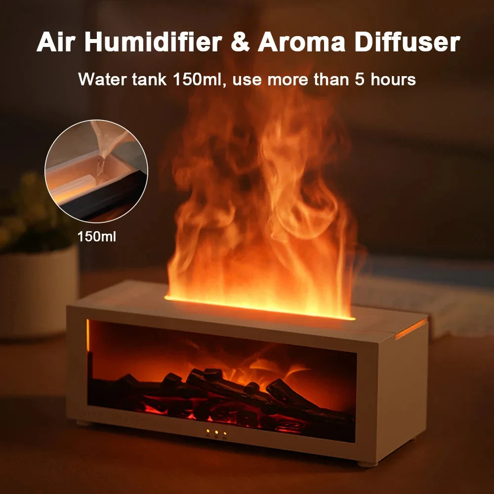 Humidifier and Air Purifier with Flame Effect, Aromatherapy Diffuser, 1.3L Tank Zolana
