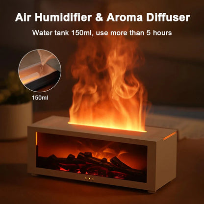 Humidifier and Air Purifier with Flame Effect, Aromatherapy Diffuser, 1.3L Tank Zolana