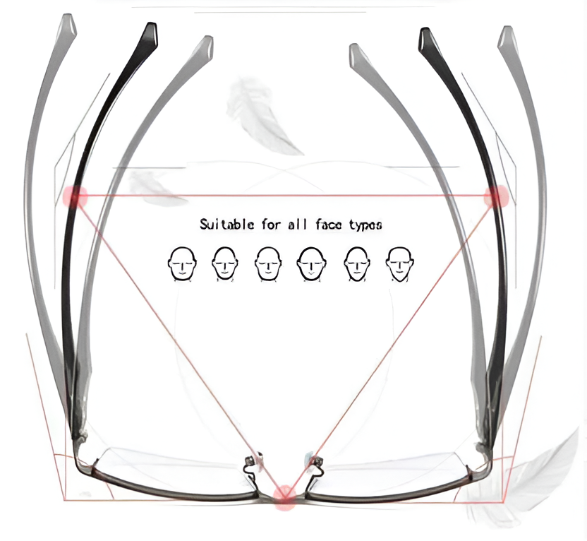 Progressive Glasses with Fast Light-Adaptive Lenses and Blue-Light Filter, UV Protection