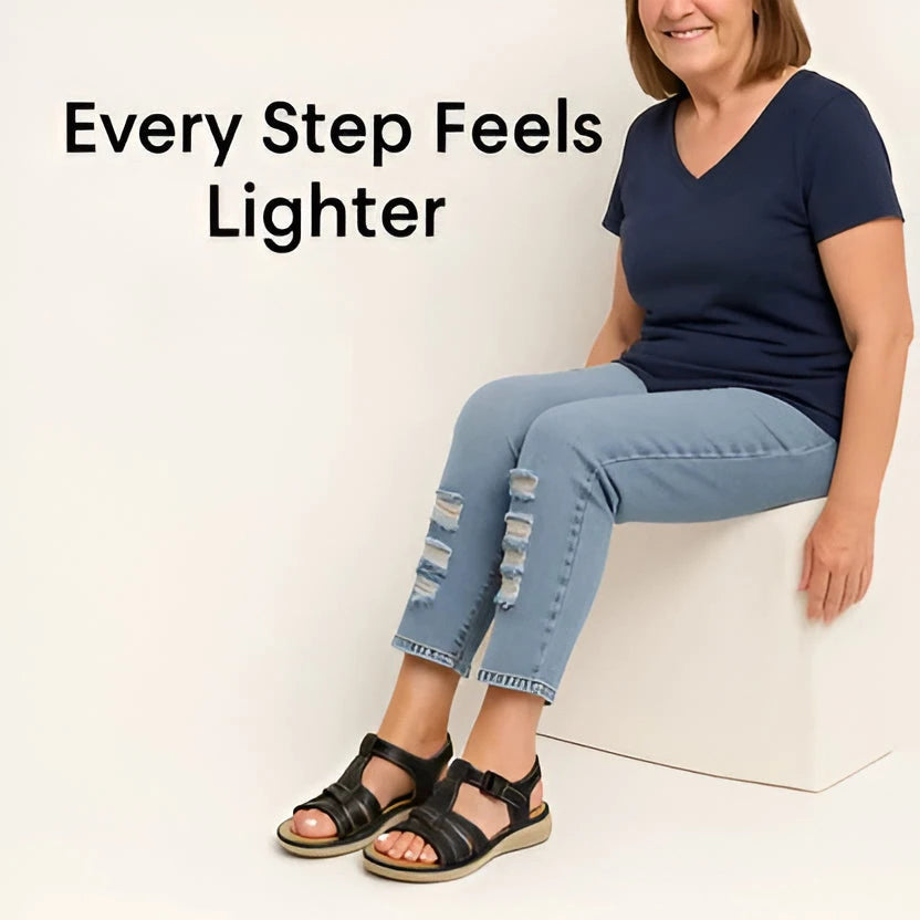 Women's Comfort Sandals with Contoured Support Footbed and Adjustable Straps, 1.5in Heel Zolana