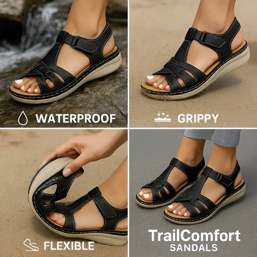 Women's Comfort Sandals with Contoured Support Footbed and Adjustable Straps, 1.5in Heel Zolana