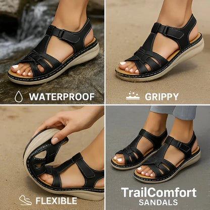 Women's Comfort Sandals with Contoured Support Footbed and Adjustable Straps, 1.5in Heel Zolana