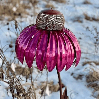 Bird Feeder with Wide Shallow Dish and Hanging Chain, Weather-Resistant Metal Zolana