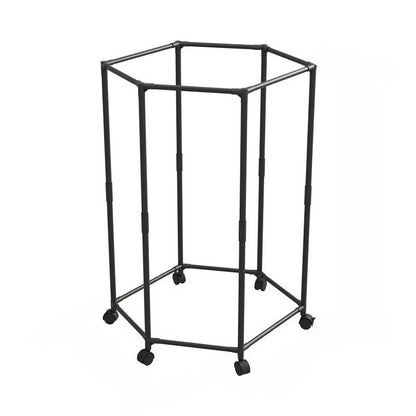 Hexagon Rotating Garment Organizer & Drying Rack – Movable Coat Hanger for Dorm & Home Use