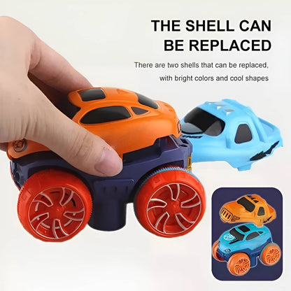 Glow in the Dark Race Track with Flexible Snap-Together Track and Anti-Tip Car for Kids Zolana