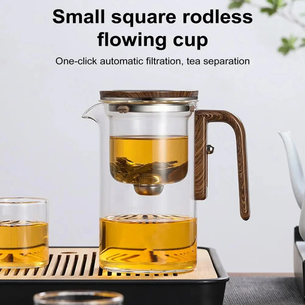 Glass Teapot with Removable Mesh Infuser and Wooden Handle, Borosilicate 800ml Zolana