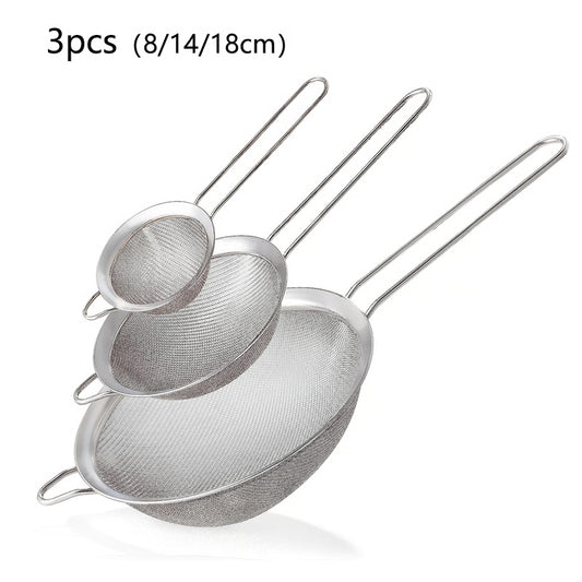 Stainless Steel Oil Strainer with Fine Wire Mesh Essential Baking & Frying Kitchen Tool