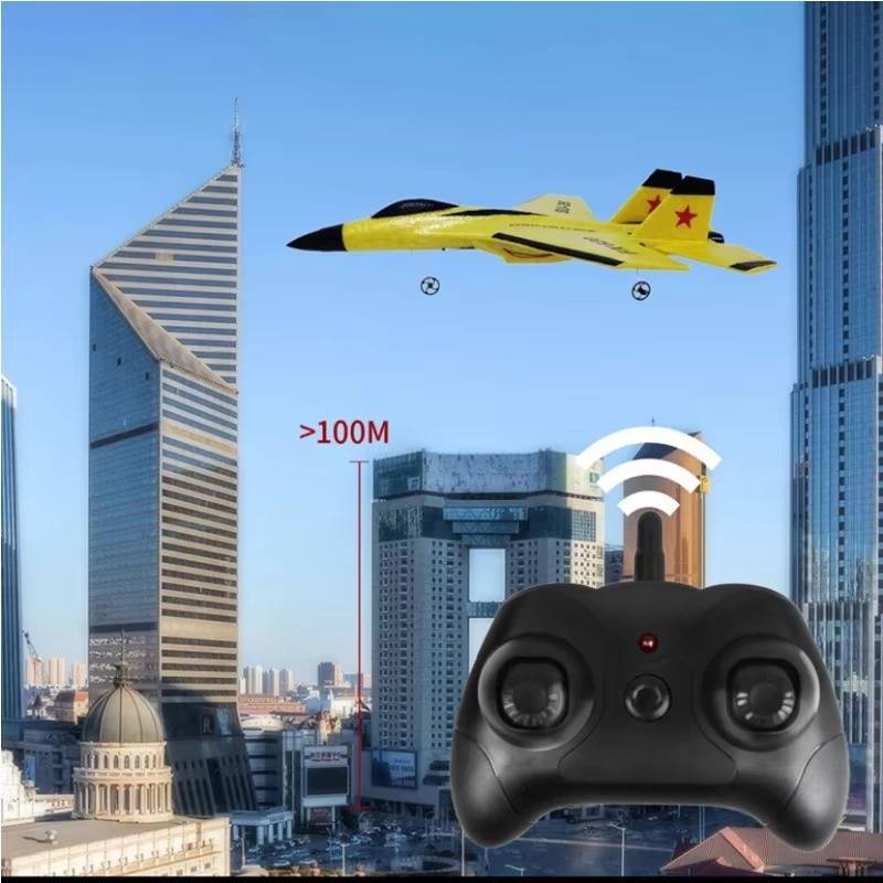 Beginner Remote Control Airplane with 3-Axis Gyro and Dual Rear Motors, 12-15 Min Flight