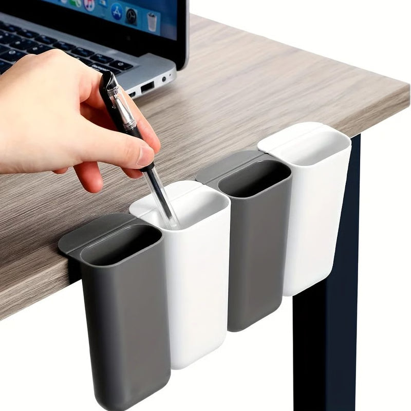 Clip-On Pen and Pencil Holder Storage Set with Adhesive Base
