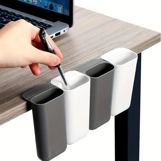 Clip-On Pen and Pencil Holder Storage Set with Adhesive Base