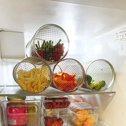 Rotisserie Grill Basket with 360 Degree Rotation and Hinged Loading Door, Stainless Steel Zolana