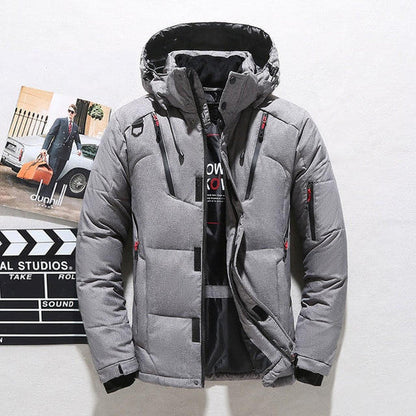 Insulated Jacket with Removable Hood and Zip Closure, Thick Polyester Winter Coat Zolana