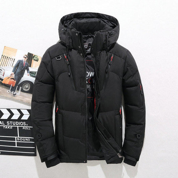 Insulated Jacket with Removable Hood and Zip Closure, Thick Polyester Winter Coat Zolana