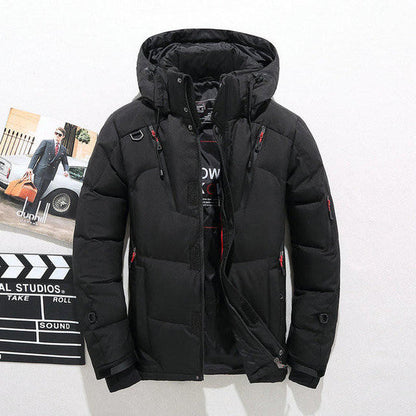 Insulated Jacket with Removable Hood and Zip Closure, Thick Polyester Winter Coat Zolana