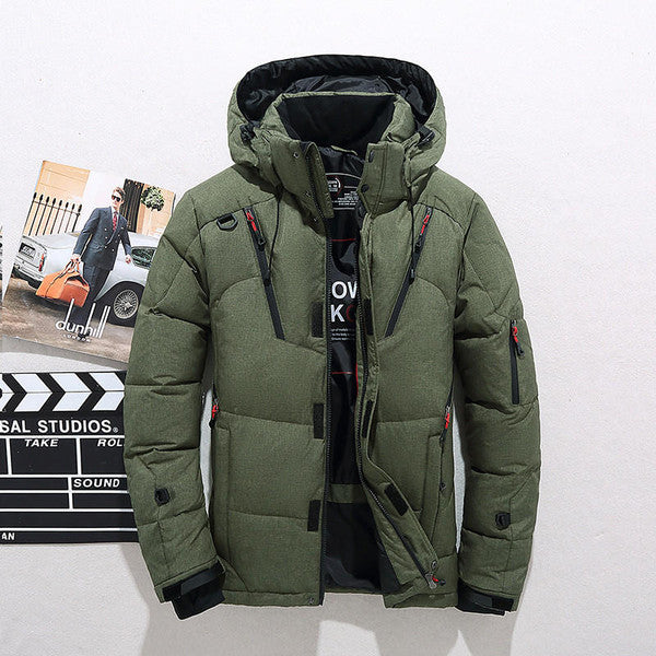 Insulated Jacket with Removable Hood and Zip Closure, Thick Polyester Winter Coat Zolana