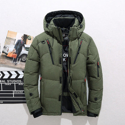 Insulated Jacket with Removable Hood and Zip Closure, Thick Polyester Winter Coat Zolana