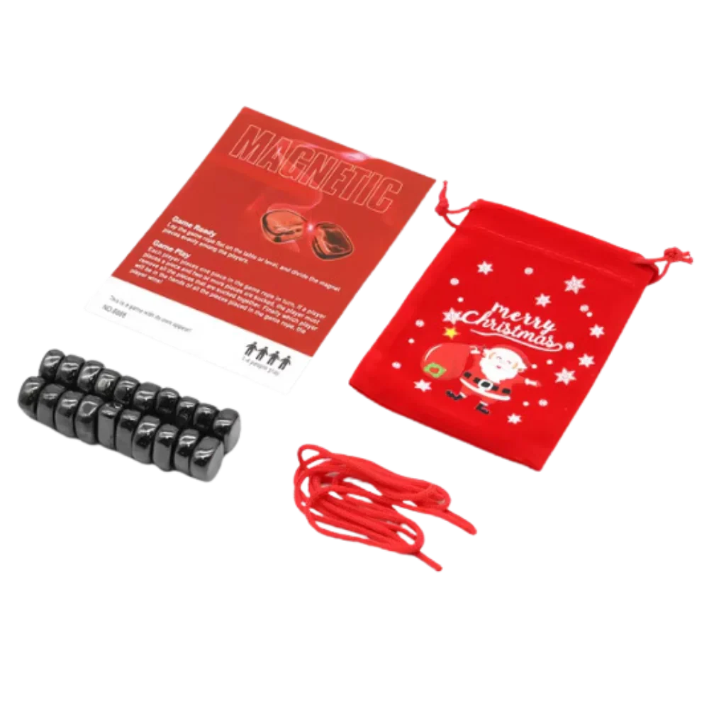 Magnetic Strategy Game with Adjustable Rope Boundary and 20 Magnetic Pieces, Portable Bag Zolana