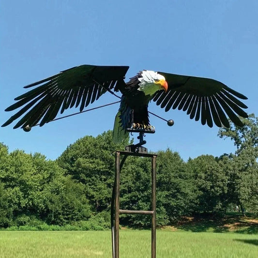 Garden Wind Sculpture with Lifelike Moving Wings and Six-Point Ground Mount Zolana