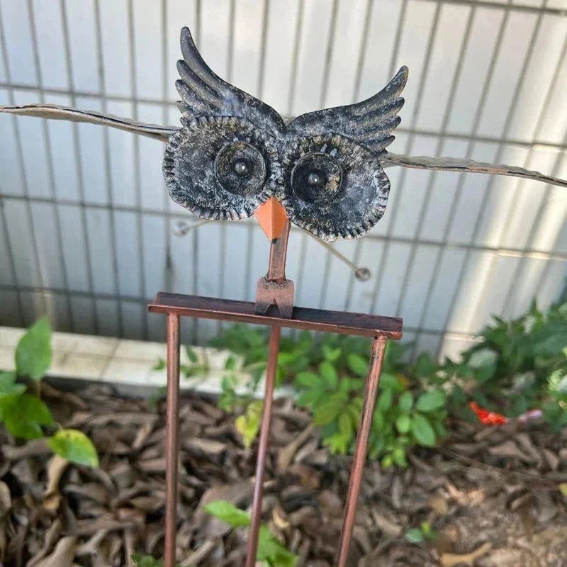 Garden Wind Sculpture with Lifelike Moving Wings and Six-Point Ground Mount Zolana