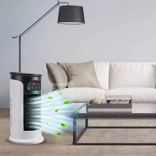 Portable Room Air Cooler with 300ml Water Tank and Quiet 6-Speed Fan, 8-Hour Timer Zolana