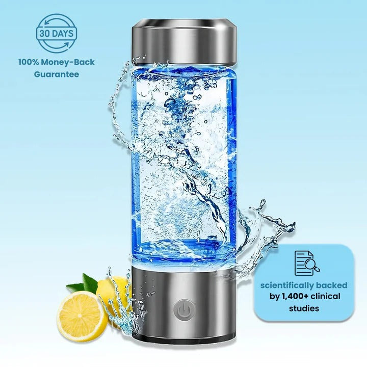 Hydrogen Water Generator Bottle with USB Recharge and One-Button Operation, 300ml Zolana