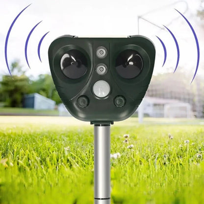 Ultrasonic Bird Deterrent with Solar Charging and USB Backup, 30-Foot Range Zolana