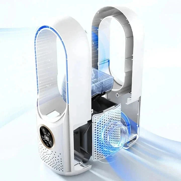 Portable Air Conditioner with Bladeless Design and Quiet Operation, Compact for Small Rooms Zolana