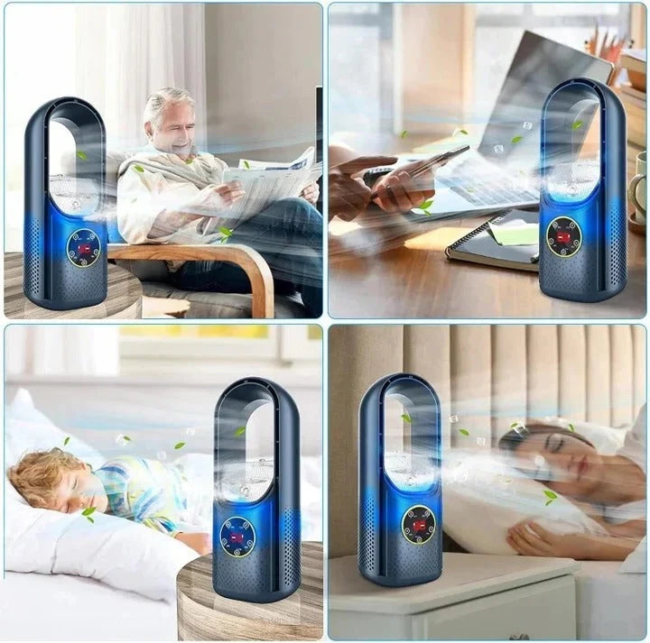 Portable Air Conditioner with Bladeless Design and Quiet Operation, Compact for Small Rooms Zolana