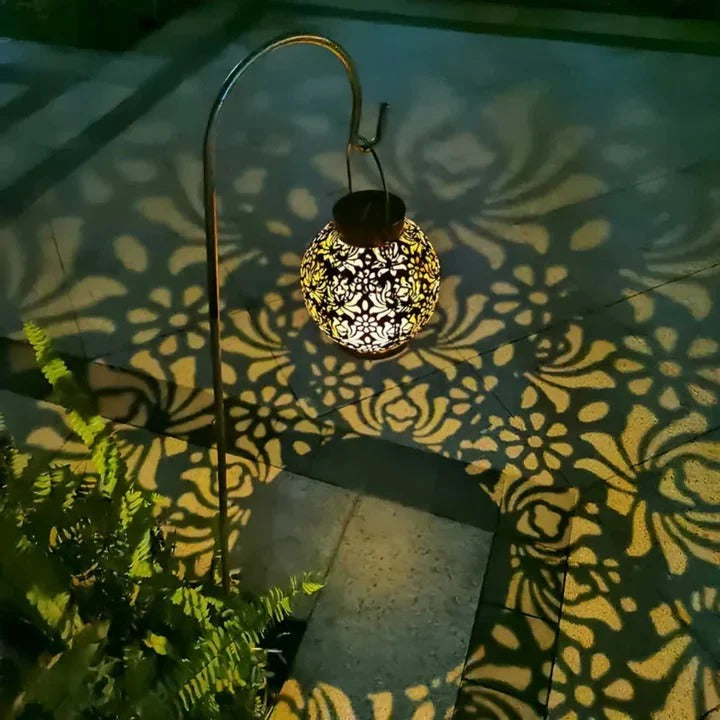 Solar LED Pendant Light with Remote Control and Dimmable Brightness, Weatherproof