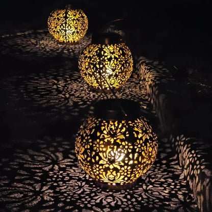 Solar LED Pendant Light with Remote Control and Dimmable Brightness, Weatherproof