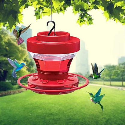 Hummingbird Feeder with Ant Moat and Eight Feeding Ports, 16oz Clear Reservoir