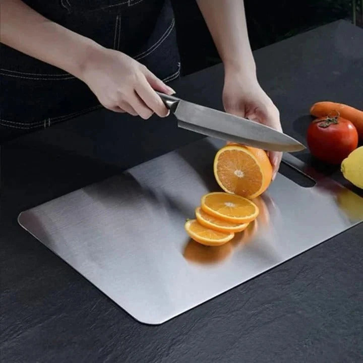 Cutting Board with Metal-Infused Nonporous Surface and Slim Hanging Slot, Dishwasher Safe Zolana