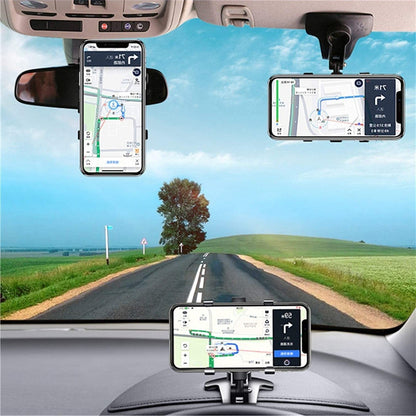 Car Phone Mount with 360 Degree Rotation and Multi-Position Mounting, One-Hand Release Zolana