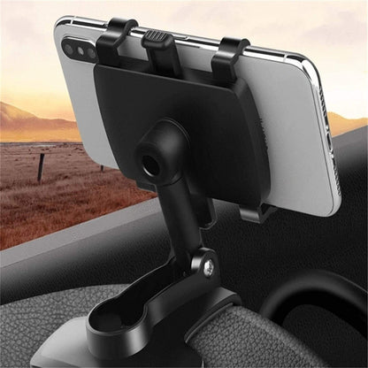 Car Phone Holder with 360° Rotation and Multi-Position Mounting, One-Hand Quick Release