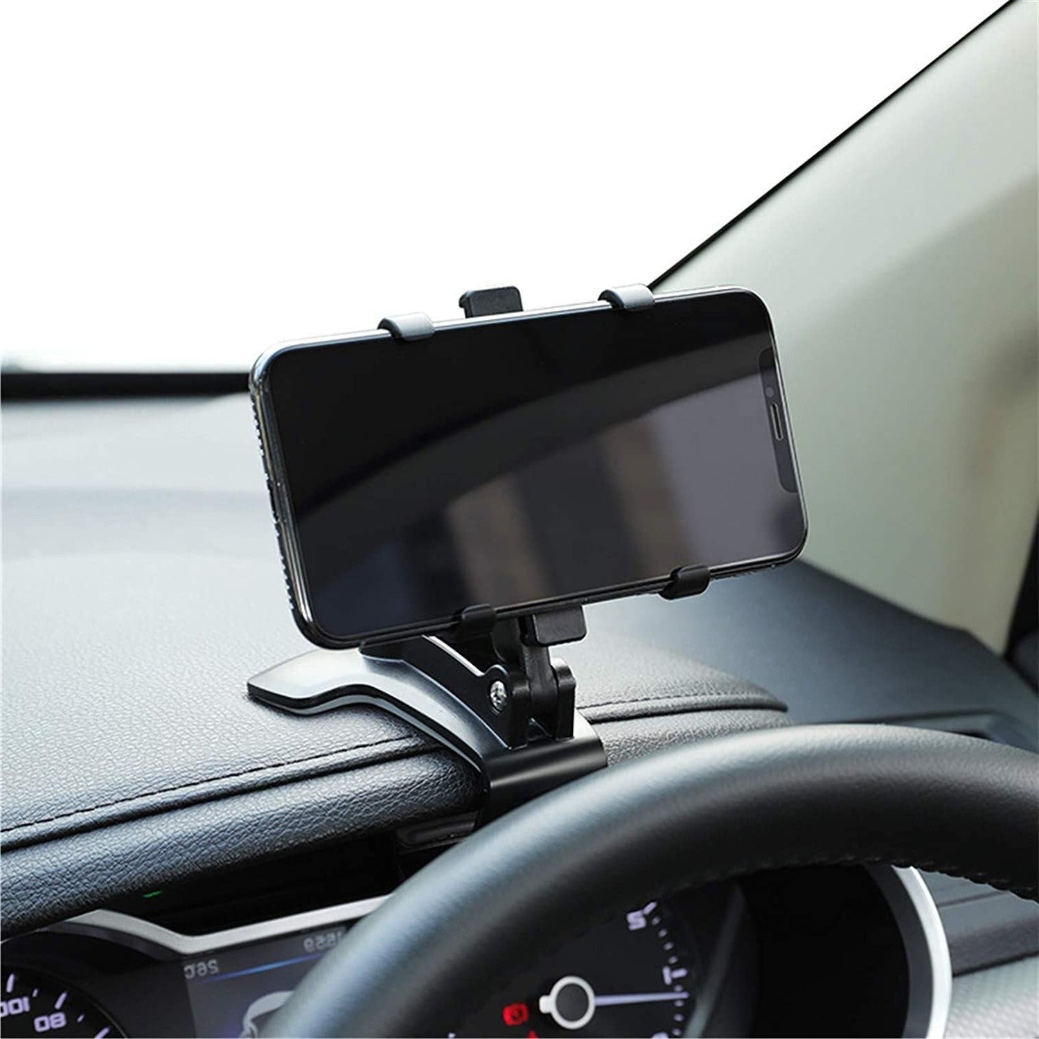 Car Phone Mount with 360 Degree Rotation and Multi-Position Mounting, One-Hand Release Zolana