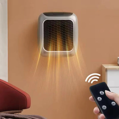 Plug-In Ceramic Heater with Digital Thermostat and 12-Hour Timer, Quiet 800W