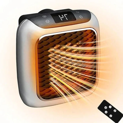 Plug-In Ceramic Space Heater with LED Thermostat and 12-Hour Timer, 800W Zolana