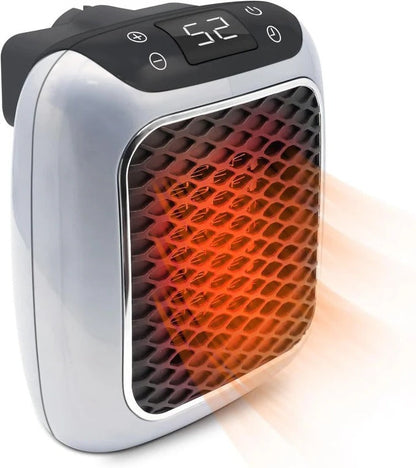 Plug-In Ceramic Space Heater with LED Thermostat and 12-Hour Timer, 800W Zolana