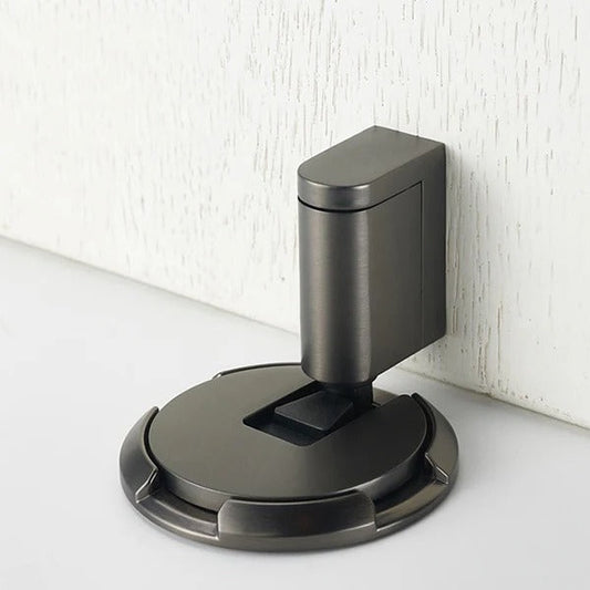 Adjustable Door Stopper with Locking Grip and Adhesive or Screw Mount, Fits 0.98 Inch Gap