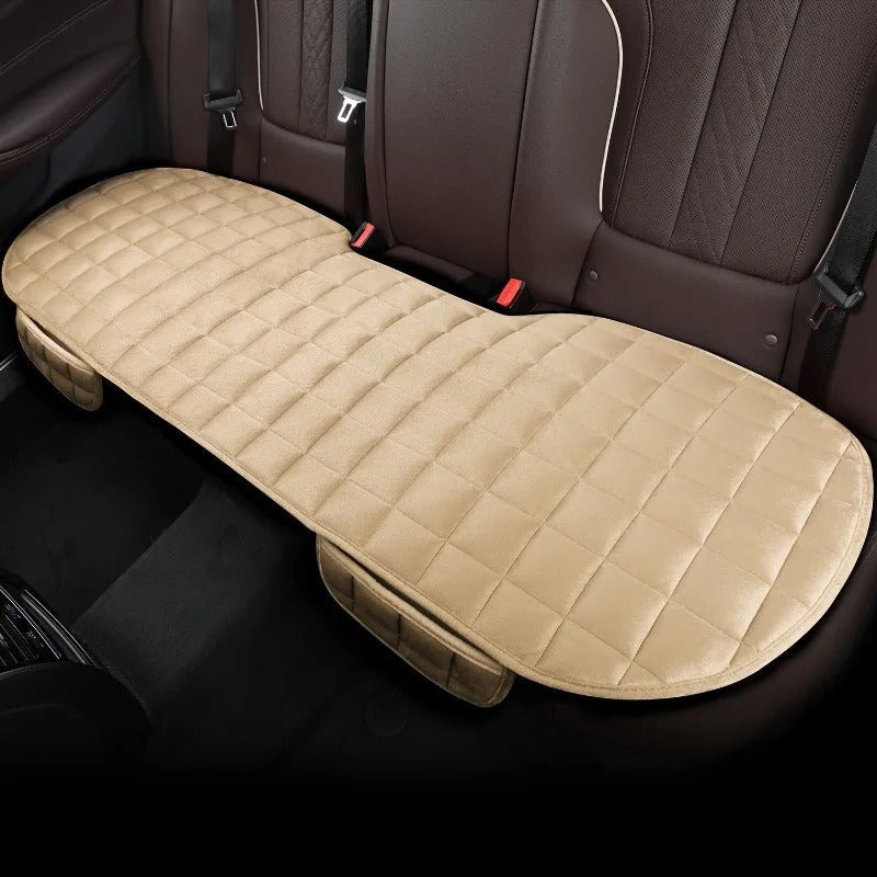 Backseat Cushion with Layered Foam and Adjustable Straps, Velvet Cover for Rear Seats